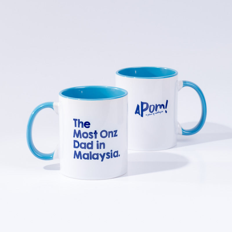 "Most Onz Dad In Malaysia" mug by APOM addon CakeRush - CakeRush