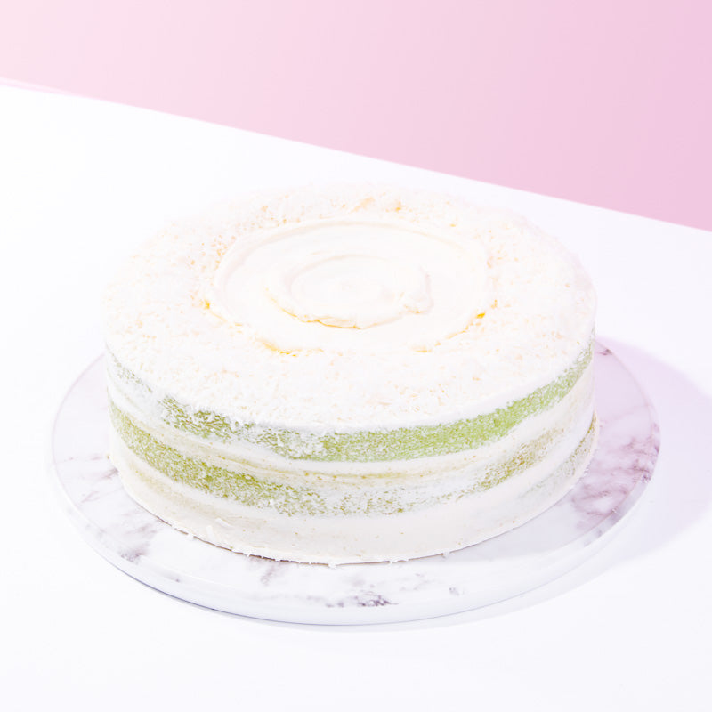 Alternative view of Coconut Pandan Cake