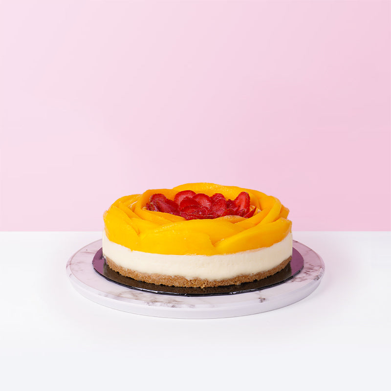 Mango Berry Cheesecake cake_cheese Purple Monkey - CakeRush