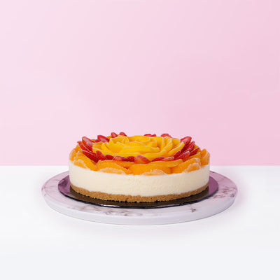 Berry Peachy Mango Cheesecake cake_cheese Purple Monkey - CakeRush
