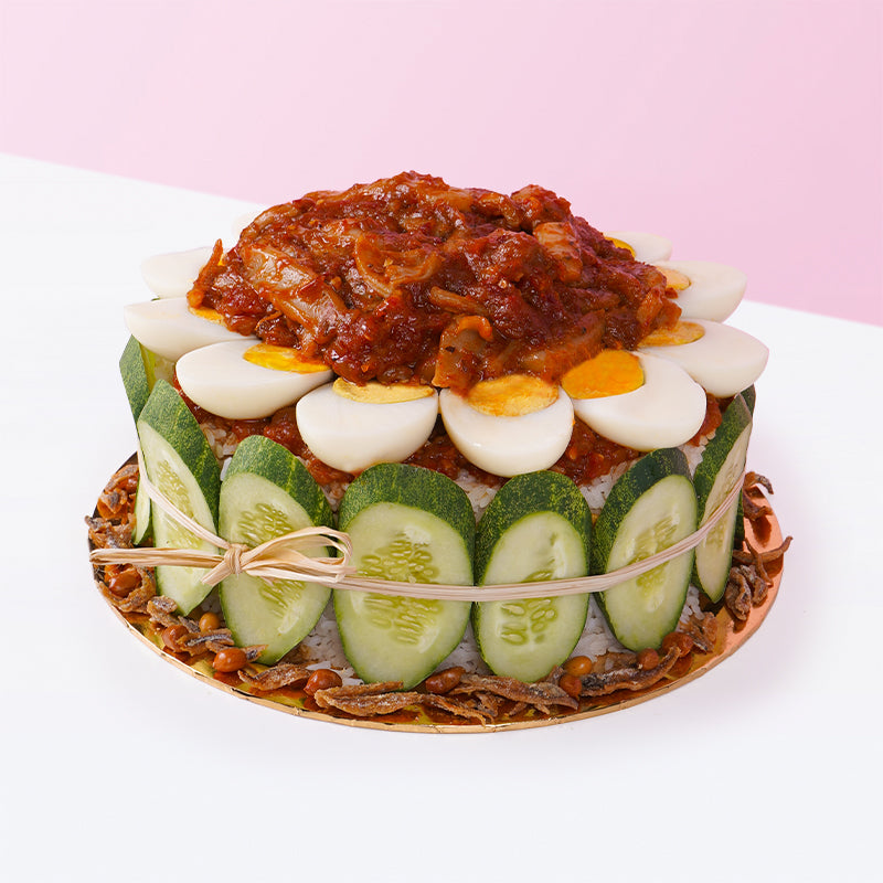 Alternative view of Nasi Lemak Cake Sotong