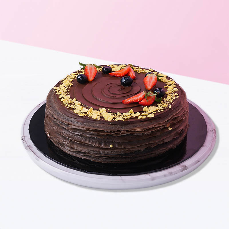 Alternative view of Dutch Double Chocolate Crepe Cake