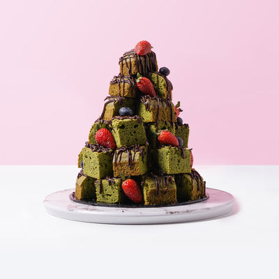 Green Tea Stacked Brownies (36 Pieces) brownie Ennoble - CakeRush