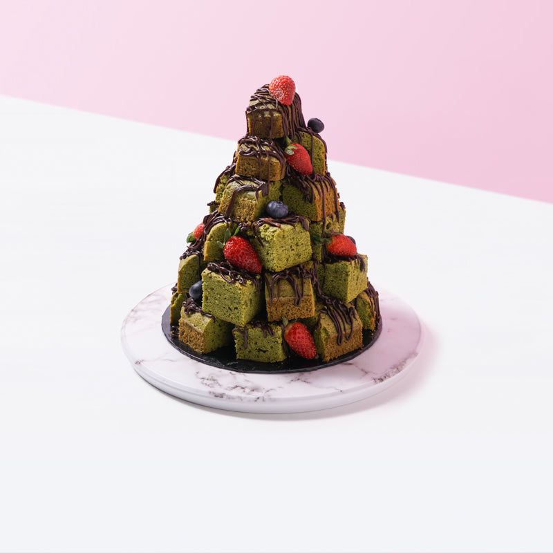 Alternative view of Green Tea Stacked Brownies (36 Pieces)