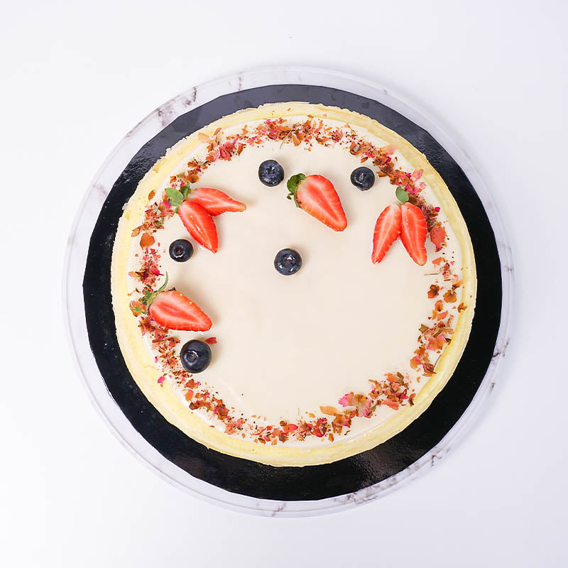 Alternative view of Greek Yogurt Vanilla Mille Crepe Cake