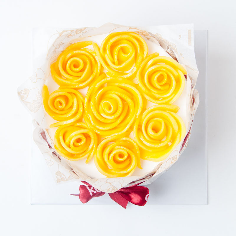 Alternative view of Mango Rose Cake