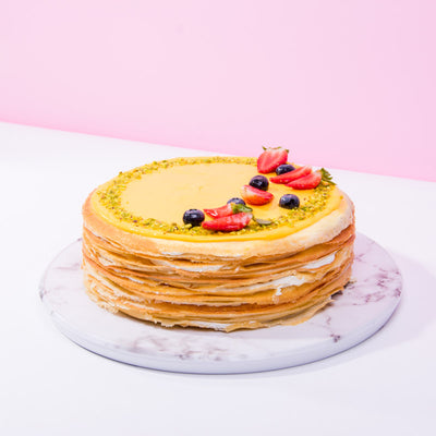 Mango & Passion Mille Crepe cake_millecrepe Junandus - CakeRush