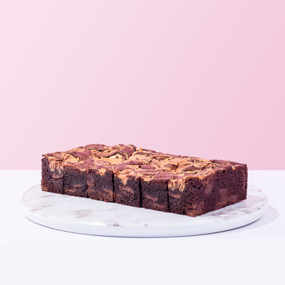 Peanut Butter Swirl Brownies (6 Pieces) brownie Huckleberry - CakeRush