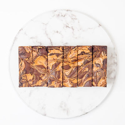 Peanut Butter Swirl Brownies (6 Pieces) brownie Huckleberry - CakeRush