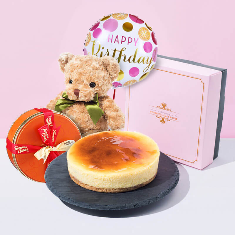 Famous Amos Birthday Cheesecake & Round Tin Pack bundle_MCO CakeRush - CakeRush