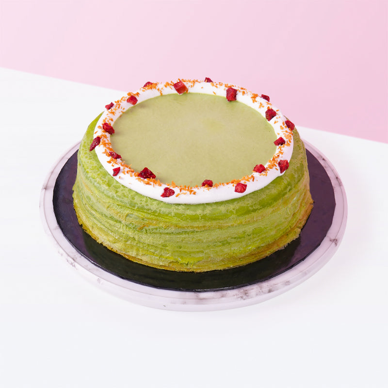 Alternative view of Ī Kaori Matcha & Red Bean Mille Crepe Cake