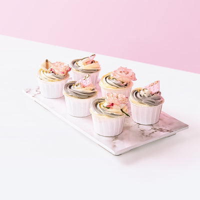 Floral Marble (6 Pieces) cupcake The Buttercake Factory - CakeRush
