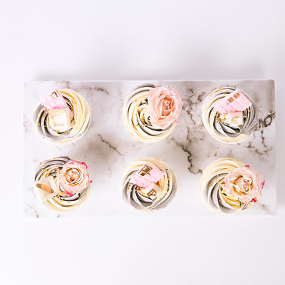 Floral Marble (6 Pieces) cupcake The Buttercake Factory - CakeRush