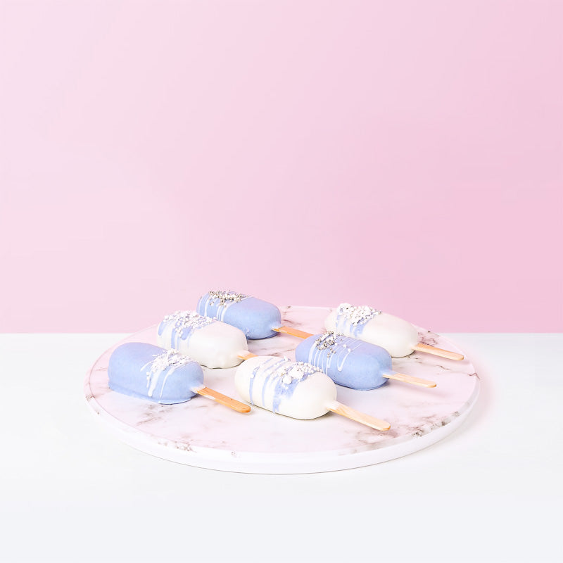 Pastel Blue (6 Pieces) Cake pops The Buttercake Factory - CakeRush